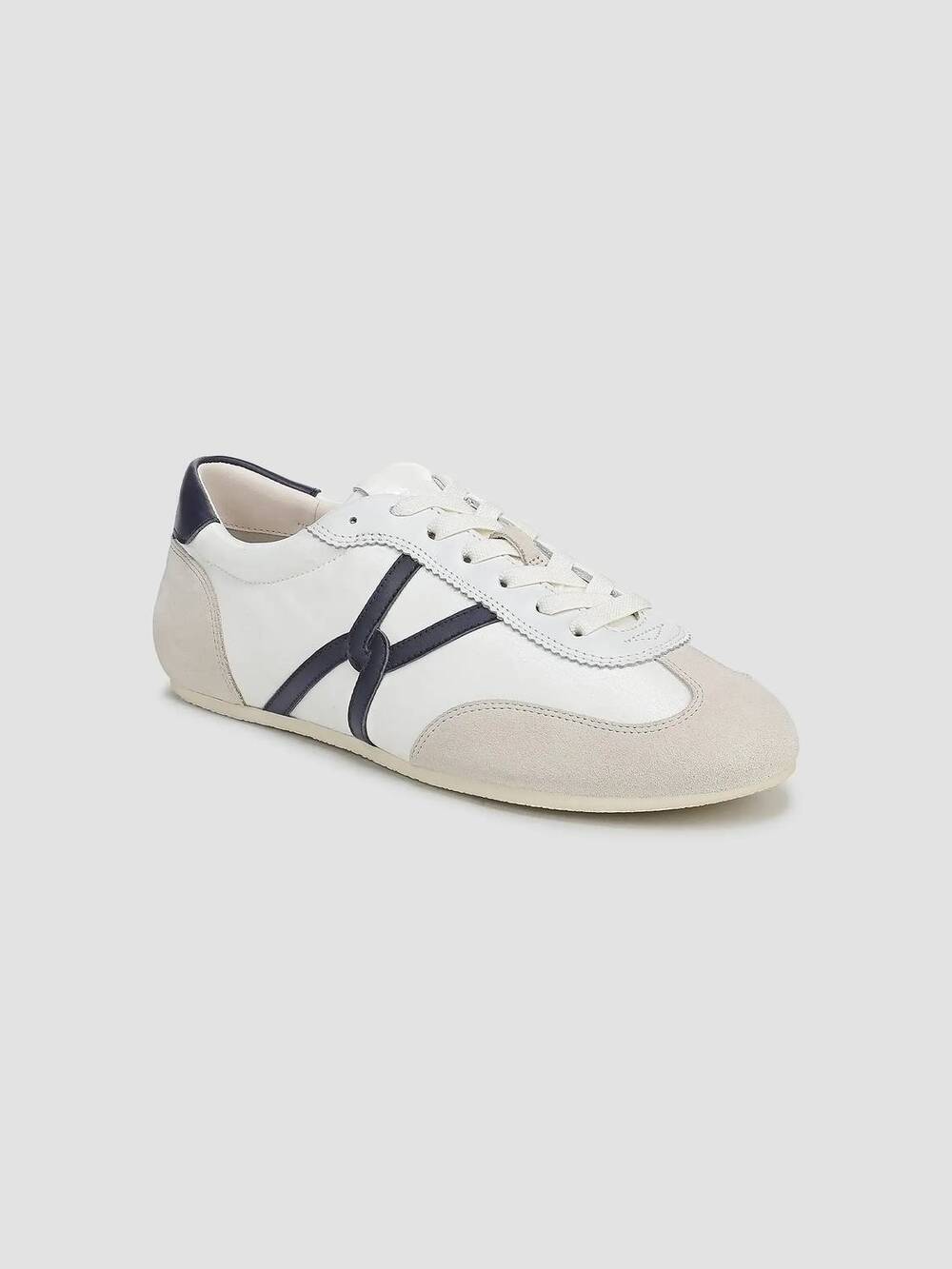NEW VERONICA BEARD women's riviera nylon sneaker in coco/ navy